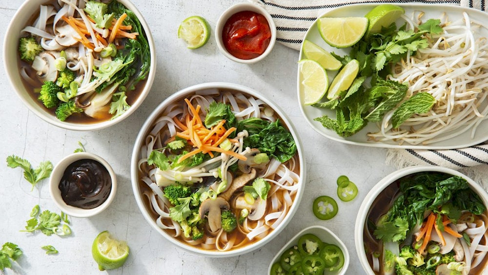 Enjoy Vegetarian Pho to feel the delicate blend of herbs and spices